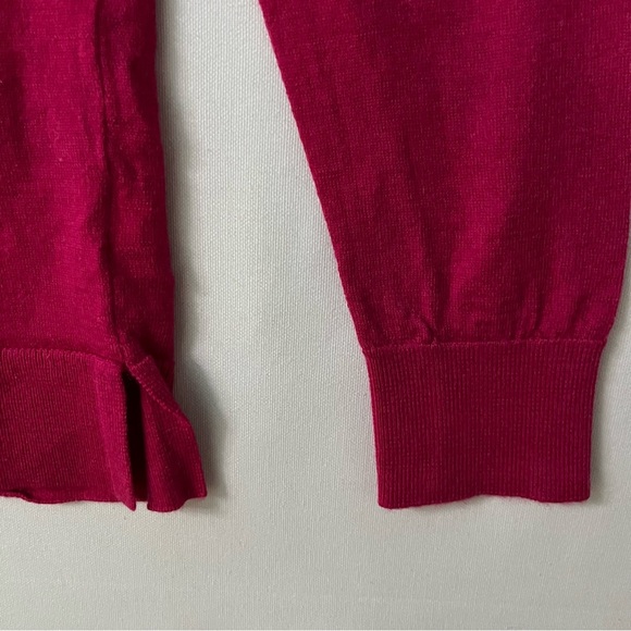 Banana Republic 100% Merino wool sweater Small Pink V-neck pullover womens - Picture 4 of 7